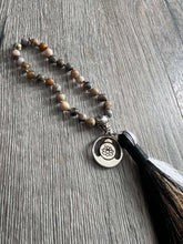 Load image into Gallery viewer, Black Moss Opal Wrist Mala
