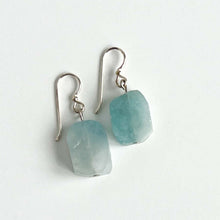 Load image into Gallery viewer, Aquamarine Rough-Cut Earrings
