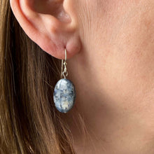 Load image into Gallery viewer, Dumortierite Earrings These earrings are made with Dumortierite gemstones which serve to create a stronger sense of self-reliance and patience in the wearer. Zodiac Signs: Leo. Chakras: Third Eye &amp; Throat. Handmade with authentic crystals &amp; gemstones in M
