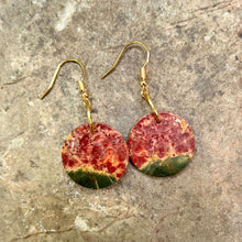 Load image into Gallery viewer, Red Creek Jasper Circle Earrings
