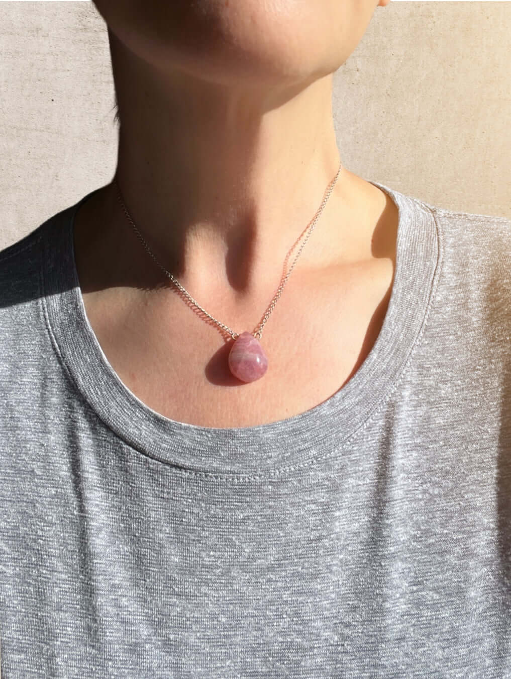 Madagascar Rose Quartz Pendant Necklace This necklace is made with an authentic Madagascar Rose Quartz stone, which serves to inspire and enhance feelings of unconditional love. Zodiac Signs: Aquarius, Pisces, Aries, and Taurus. Chakras: Heart. Handmade w