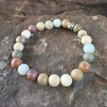Load image into Gallery viewer, White African Opal and Fancy Jasper Bracelet
