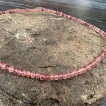 Load image into Gallery viewer, Strawberry Quartz Cube Gemstone Necklace
