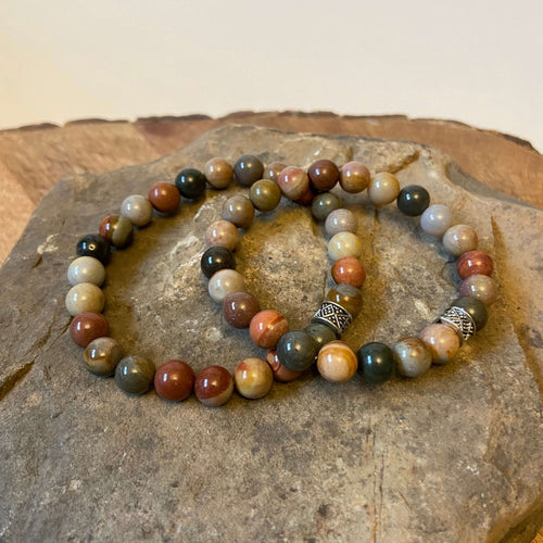 Ocean Jasper Bead Bracelet